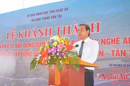 Đồng Chí Nguyễn Hồng Kỳ, Giám đốc Sở GT - VT báo cáo quá trình thực hiện dự án