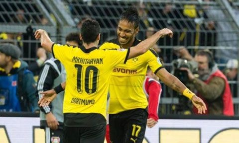 Cú đúp của Aubameyang không đủ giúp Dortmund giành chiến thắng