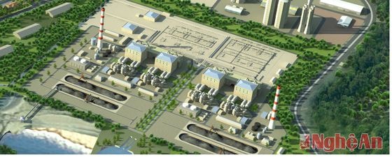 Phối cảnh quy hoạch Nhà máy nhiệt điện Quỳnh Lập 1.