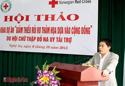 Ông Đặng Minh Châu – Phó Tổng thư ký Trung ương Hội chữ thập đỏ Việt Nam mong muốn dự án sẽ nâng cao khả năng ứng phó và giảm thiểu thiệt hại do thiên tai, thảm họa gây ra cho cộng đồng 