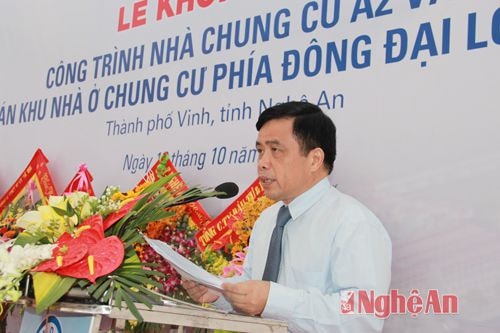 Đồng chí Huỳnh Thanh Điền, Phó chủ tịch UBND tỉnh đánh giá cao sự nỗ lực của chủ đầu tư, đồng thời yêu cầu thwjchieenj dự án đugns tiến độ, an toàn, bảo đảm chất lượng và quản lý, khai thác hieeujqaur dự án