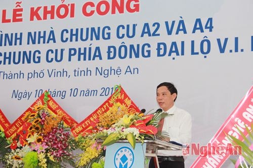 Tổng giám đốc Công ty CP Đầu tư & Phát triển nhà Hà Nôi số 30 báo cáo quá trình triển khai dự án