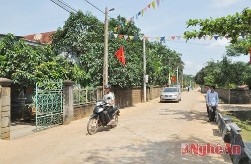 Đảng bộ xã Nghĩa Bình(Nghĩa Đàn) tập trung lãnh đạo hoàn thành chương trình xây dựng nông thôn mới. Ảnh Hữu Nghĩa