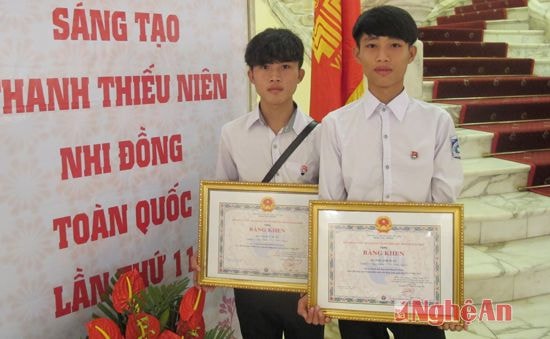 Hai học sinh Nghệ An đạt giải tại cuộc thi