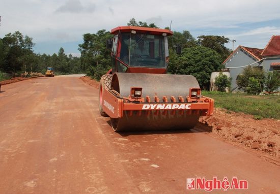 Đường Hoàng Mai - Thái Hòa tiến độ giải ngân còn chậm (ảnh Hoàng Vĩnh)