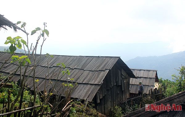 Điểm trường Pà Khốm (thuộc Trường Tiểu học Tri Lễ 2) là 2 dãy nhà nằm chênh vênh bên đồi