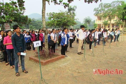  Các em học sinh tham gia kỳ thi học sinh giỏi lớp 9.