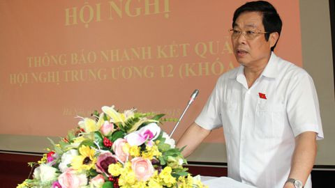 Ủy viên TƯ Đảng, Bí thư Ban cán sự Đảng, Bộ trưởng TT&TT Nguyễn Bắc Son tại hội nghị