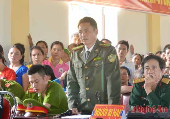 Đại diện BQL Khu bảo tồn thiên nhiên Pù Hoạt tham dự phiên tòa 