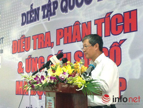 Thứ trưởng Bộ TT&TT Nguyễn Thành Hưng nhấn mạnh tầm quan trọng của việc hợp tác quốc tế ứng cứu sự cố an toàn an ninh mạng. Ảnh: B.M