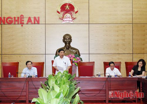 Đồng chí Nguyễn Xuân Đường - Chủ tịch UBND tỉnh kết luận buổi làm việc.