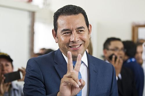 Ông Jimmy Morales, Tân Tổng thống Guatemala.