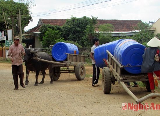 Hỗ trợ bồn nước cho đồng bào nghèo ở Nghĩa Đàn