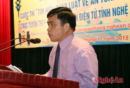 Đồng chí Huỳnh Thanh Điền phát động kêu gọi mọi người hưởng ứng tham gia cuộc thi