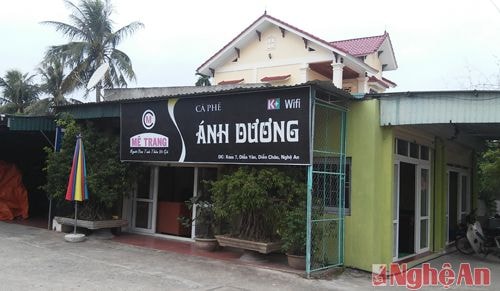 Quán cà phê Ánh Dương nơi xảy ra sự việc