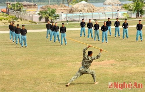 Sử dụng trường côn là một bộ môn quan trọng trong doạt động luyện tập võ công của các chiến sỹ Lữ đoàn Đặc công Hải quân126, Bộ tư lệnh