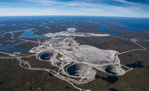  Ekati, mỏ khai thác kim cương lâu đời nhất Canada. Ảnh: Mining