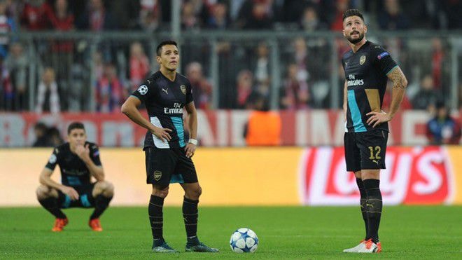 Các cầu thủ Arsenal cần giành chiến thắng để quên đi nỗi đau thua Bayern Munich 1-5 ở vòng bảng Champions League giữa tuần này. Ảnh: Sky Sports.