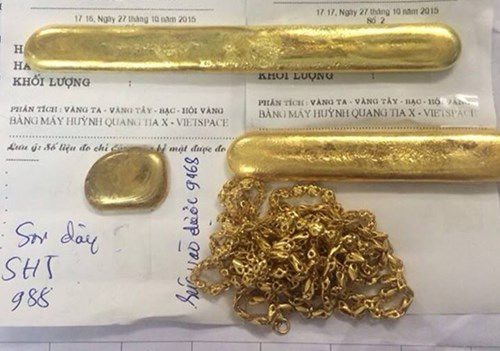 Vàng giả bị cơ quan chức năng thu giữ