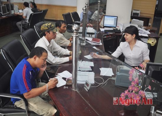 Giao dịch tại ngân hàng Agribank chi nhánh Nghệ An