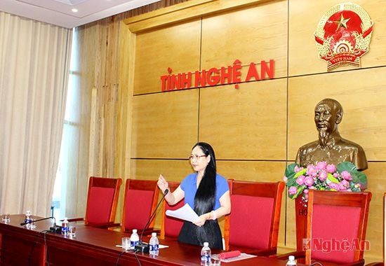Kết luận cuộc họp, đồng chí Đinh Thị Lệ Thanh lưu ý Sở VHTT&DL cần phải đánh giá lại mục tiêu, đồng thời  xác định rõ các nhiệm vụ trọng tâm của du lịch Nghệ An trong giai đoạn tiếp theo