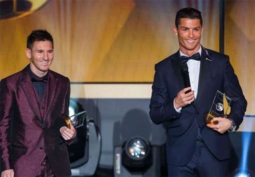 Messi và Ronaldo đã chia nhau rất nhiều giải thưởng trong bảy năm qua. Ảnh: Reuters