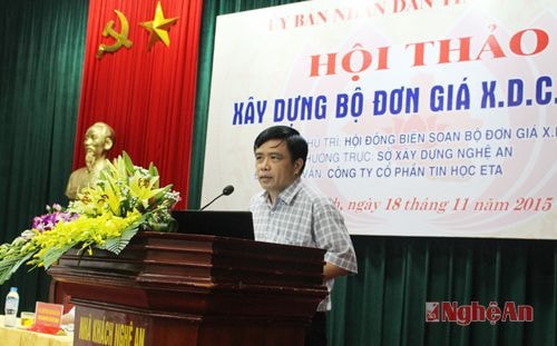 Đồng chí Huỳnh Thanh Điền khai mạc hội thảo