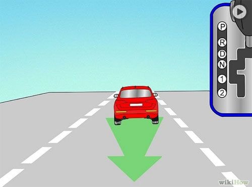 Di chuyển cần số đến vị trí R (Reverse), quan sát phía sau và xung quanh, nhẹ nhàng di chuyển chân từ bàn đạp phanh sang bàn đạp ga.