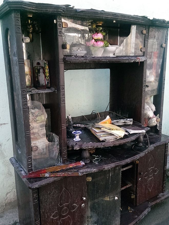 Hiện trường vụ cháy.