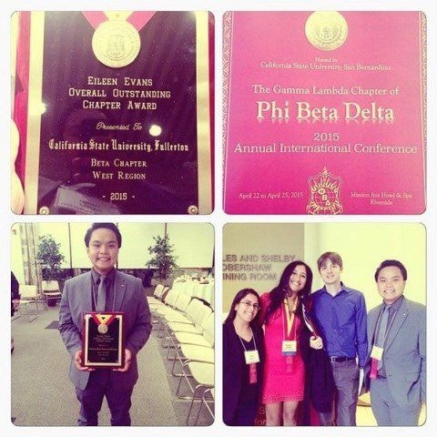 Đăng Trình nhận học bổng CSUF Phi Beta Delta Student Internationalist Award 2013-2014 và 2014-2015 vì thành tích học tập xuất sắc