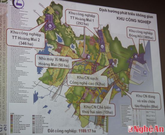 Qui hoạch các khu công nghiệp đến 2030 ở thị xã Hoàng Mai