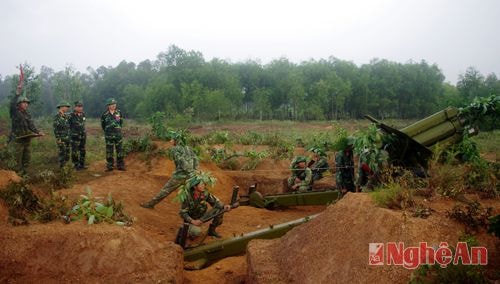 Thực binh Cụm pháo binh chi viện chiến dịch phản công