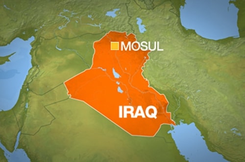 Vị trí Mosul, Iraq. Đồ hoạ: SkyNews