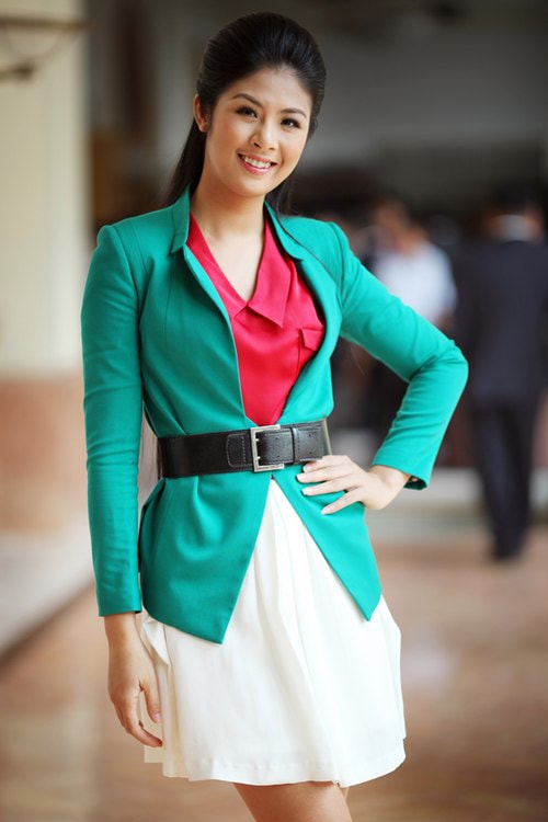 Nhan sắc Ngọc Hân sau một năm đăng quang. Lúc này, cô tích cực tham gia các hoạt động thiện nguyện.