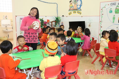 Phong học khang trang vừa được xây dựng và đưa vào sử dụng của trường mầm non Quynh Trang (2)