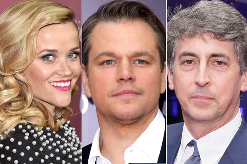  Từ phải qua: Đạo diễn Alexander Payne, diễn viên Matt Damon và Reese Witherspoon của  dự án phim 