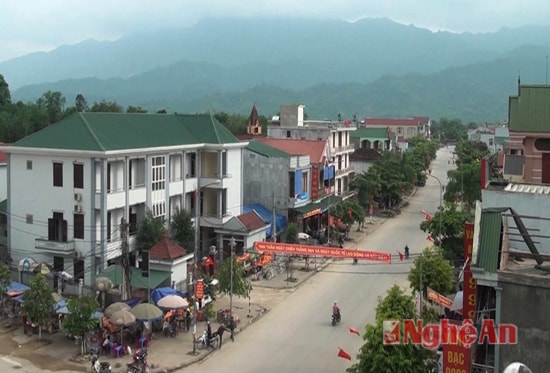 Một góc Thị trấn Quế Phong.