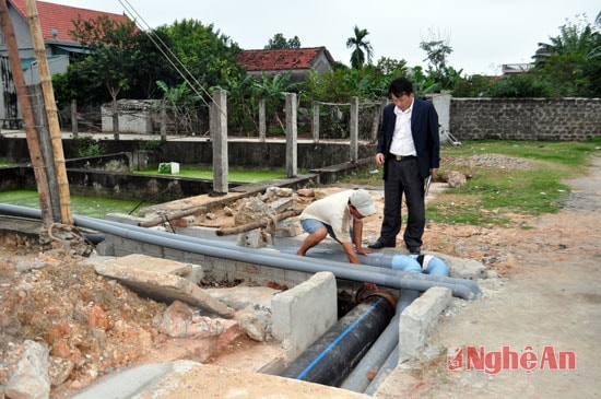 Hệ thống xử lý nước thải của 2 nhà máy chế biến bột cá tại xã Diễn Ngọc.