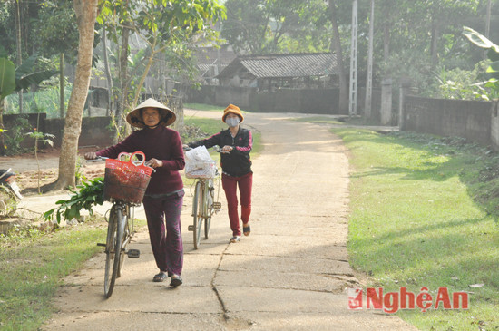 Một góc làng văn hóa xóm Mó (Quỳ Hợp).