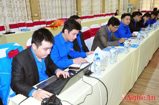 Các đoàn viên, thanh niên tham dự lễ phát động