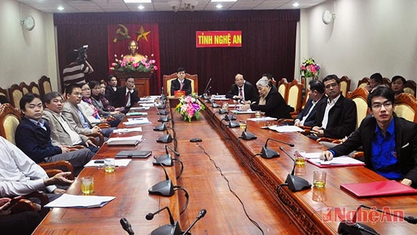 Toàn cảnh tại điểm cầu Nghệ An