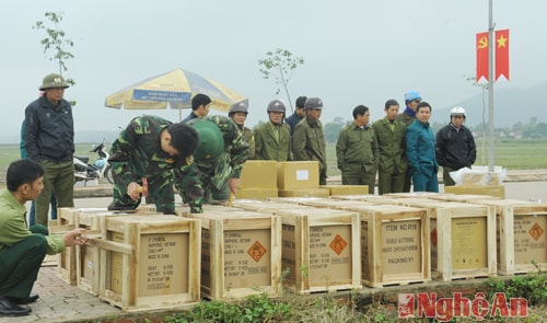 Pháo hoa được tập kết tại địa điểm quy định