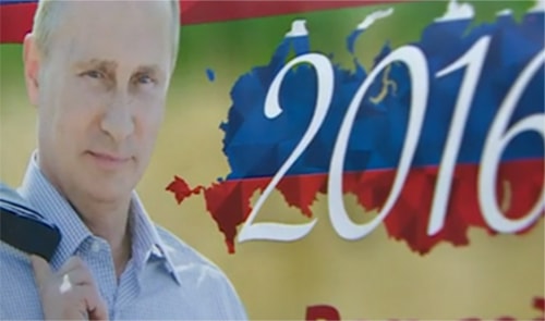 Hình ảnh ông Putin trên bộ lịch năm 2016. Ảnh: Joe.co.uk