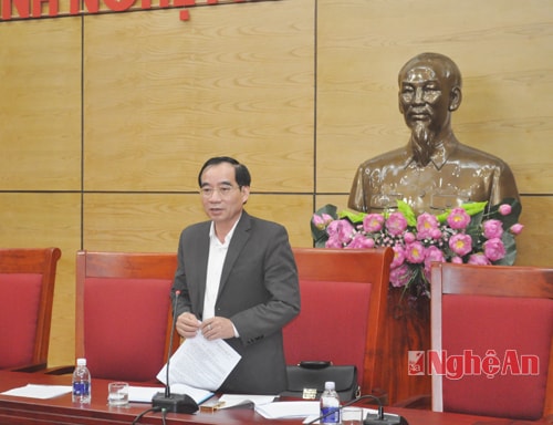 Đồng chí Hoàng Viết Đường, Phó Chủ tịch UBND tỉnh kết luận buổi giao ban