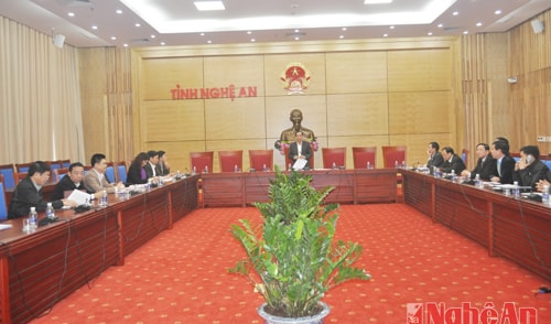 Quang cảnh buổi giao ban