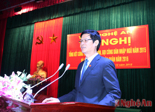 Đồng chí Lê Xuân Đại, Ủy viên BTV Tỉnh ủy, Phó Chủ tịch UBND tỉnh phát biểu kết luận hội nghị.