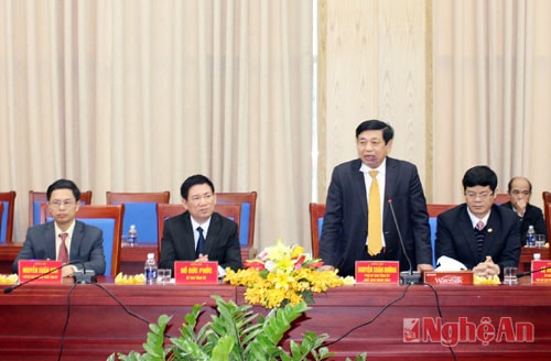 Đồng chí Nguyễn Xuân Đường - Phó Bí thư Tỉnh ủy, Chủ tịch UBND tỉnh phát biểu kết luận
