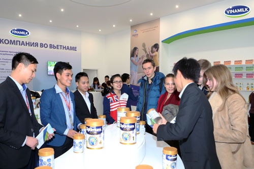 Không chỉ chiếm lĩnh thị trường trong nước, Vinamilk còn gây ấn tượng mạnh với người tiêu dùng Nga tại Hội chợ quốc tế Moskva