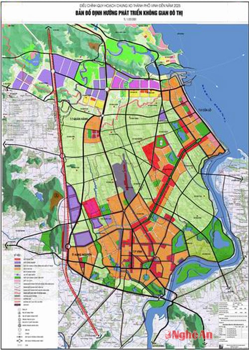 Ranh giới thành phố Vinh theo quy hoạch mở rộng đã được Thủ tướng Chính phủ phê duyệt. 