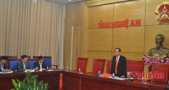 Đồng chí Hoàng Viết Đường - Phó Chủ tịch UBND tỉnh phát biểu kết luận chỉ đạo hội nghị
